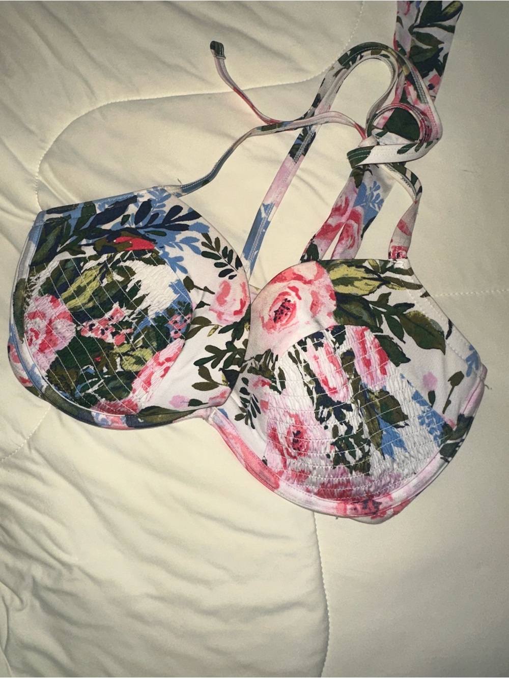 Time & Tru floral bathing suit top size medium